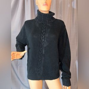 Bill Blass Jeans Black Turtleneck Sweater - L
